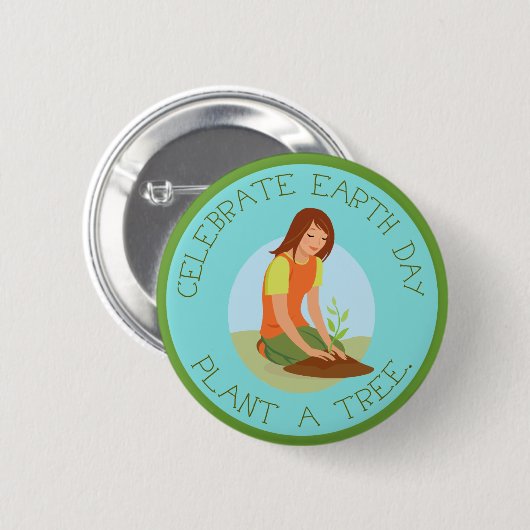 Celebrate Earth Day Button (Vorne & Hinten)