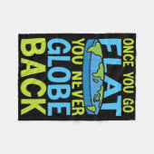 Celebrate Earth Day Flat Earth Theory Fleecedecke (Vorderseite (Horizontal))