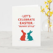 Celebrate Easter Bunny Style Card Karte (Gelbe Blume)