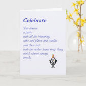 Celebrate - ein lustiges Geburtstagsgedicht Karte (Gelbe Blume)