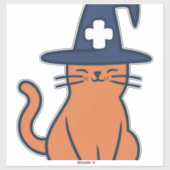 Celebrate Fall mit Feline Drehung - One Spooky Nu Aufkleber (Blatt)