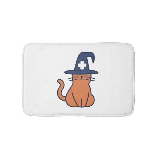 Celebrate Fall mit Feline Drehung - One Spooky Nu Badematte (Vorderseite)