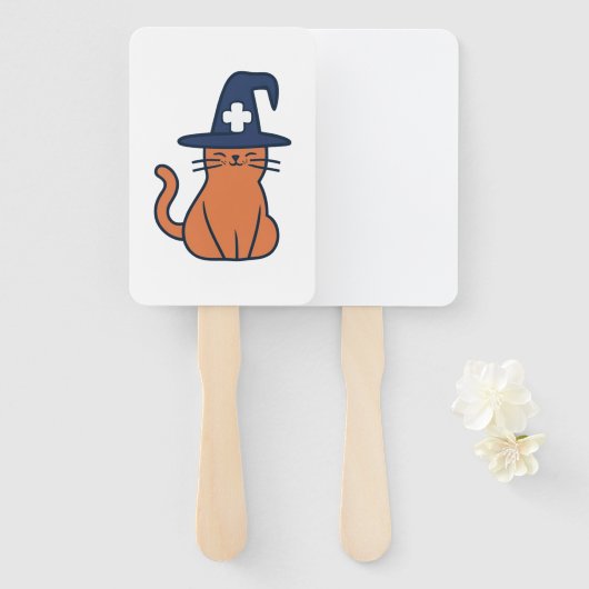 Celebrate Fall mit Feline Drehung - One Spooky Nu Fächer (Vorne und Hinten)