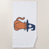 Celebrate Fall mit Feline Drehung - One Spooky Nu Strandtuch (Vorderseite)