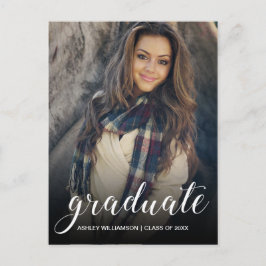 Celebrate Foto Black Ombre Graduation Party Einladungspostkarte