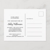 Celebrate Foto White Ombre Graduation Party Einladungspostkarte (Rückseite)