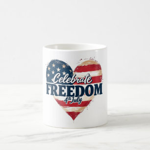 Celebrate Freedom Heart 4. Juli Tasse