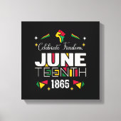 Celebrate Freedom JUNETEEENTH 1865 Black History Leinwanddruck (Vorderseite)