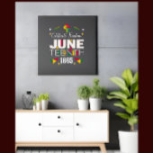 Celebrate Freedom JUNETEEENTH 1865 Black History Leinwanddruck