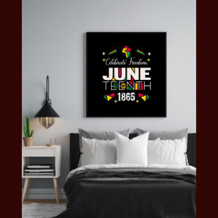 Celebrate Freedom JUNETEEENTH 1865 Black History Leinwanddruck