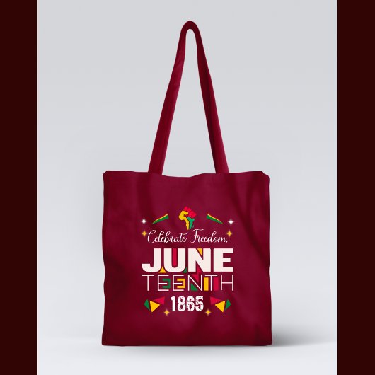 Celebrate Freedom JUNETEEENTH 1865 Black History Tragetasche