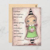 Celebrate Friends - Postcard Postkarte (Vorne/Hinten)