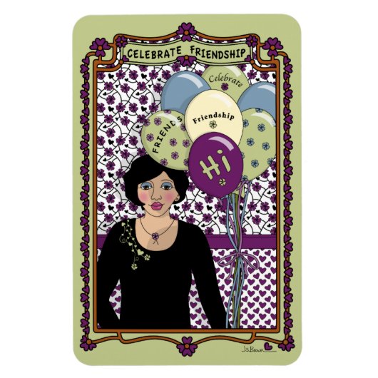 Celebrate Friendship_A_4x6 Kühlschrank Magnet (Vertikal)