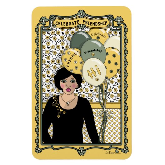 Celebrate Friendship_C_4x6 Kühlschrank Magnet (Vertikal)