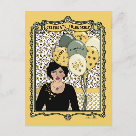 Celebrate Friendship_C_ Postcard Postkarte (Vorderseite)