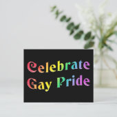 Celebrate Gay Pride Postkarte (Stehend Vorderseite)