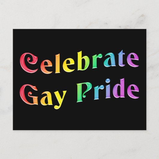 Celebrate Gay Pride Postkarte (Vorderseite)