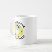 Celebrate Goat Times Positive Animal Puff Kaffeetasse (Vorderseite Links)