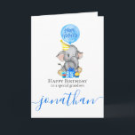 Celebrate Grandsons Geburtstagkarte Karte<br><div class="desc">Ich wollte, einen Moment zu nehmen, um einen spannenden Weg zu diskutieren, um den bevorstehenden Geburtstag deines Enkels zu feiern. Stellen Sie sich die Freude auf seinem Gesicht vor, wenn er eine spezielle Geburtstagskarte bekommt, die nur für ihn entworfen wurde! Eine Karte mit einem spielerischen Elefanten - perfekt für jeden...</div>
