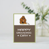 Celebrate Groundhog Day Postcard Postkarte (Stehend Vorderseite)