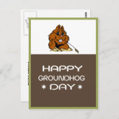 Celebrate Groundhog Day Postcard Postkarte (Vorne/Hinten)