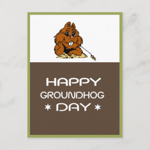 Celebrate Groundhog Day Postcard Postkarte
