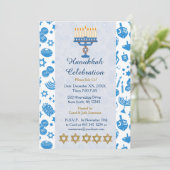 Celebrate Hanukkah Einladungen (Stehend Vorderseite)