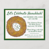 Celebrate Hanukkah Latkes Jüdisches Holidays Party Einladungspostkarte (Vorderseite)