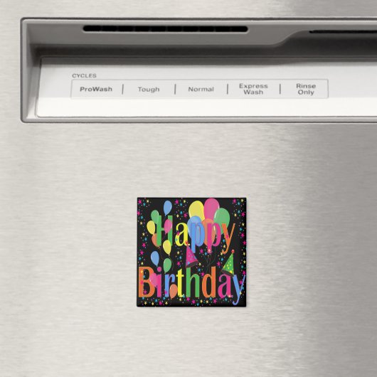 Celebrate Happy Birthday Magnet (In Situ (Geschirrspüler))
