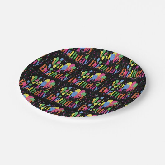 Celebrate Happy Birthday Paper Tellers Pappteller (Schrägansicht)