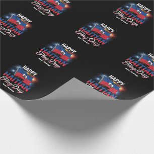 Celebrate Happy Haitian Flag Day Pride T - Shirt Geschenkpapier