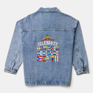Celebrate HISPANIC HERITAGE MONTH Flags Jeansjacke