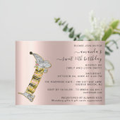 Celebrate in Style mit Rose Niedlich Dog Sweet 16. Einladung (Stehend Vorderseite)