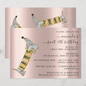 Celebrate in Style mit Rose Niedlich Dog Sweet 16. Einladung (Vorne/Hinten)