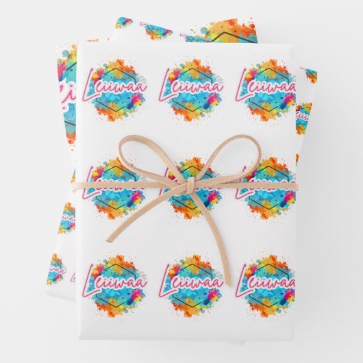 Celebrate in Style with Leiiwaa Vibes 🌺 Geschenkpapier Set (Beispiel)