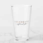 Celebrate Individuellen Namens Hochzeit Glas (Vorderseite)