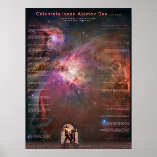Celebrate Isaac Asimov Day Poster (Vorne)