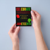 Celebrate Juneteente Freedom Day Rot Gelb Grün Flyer (Gruppe)