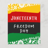 Celebrate Juneteente Freedom Day Rot Gelb Grün Flyer (Hinten)