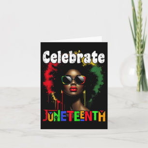 Celebrate Juneteente Shirt Women African Black Karte