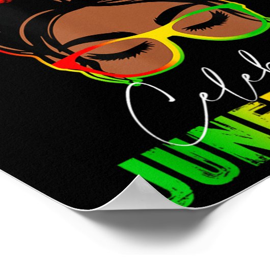 Celebrate Juneteenth 1865 African American Messy B Poster (Ecke)