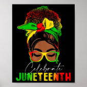 Celebrate Juneteenth 1865 African American Messy B Poster (Vorne)
