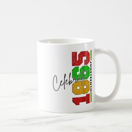 Celebrate Juneteenth, Black History, African Ameri Kaffeetasse (Rechts)