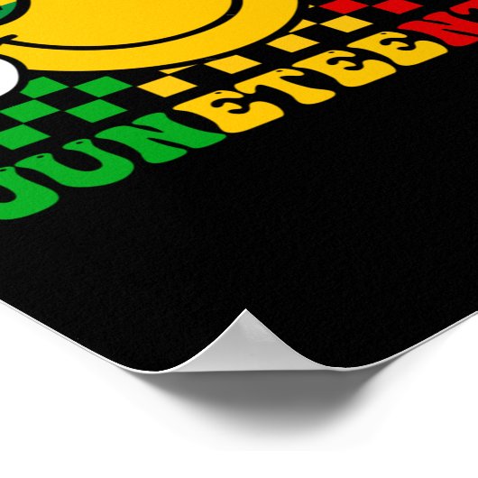 Celebrate Juneteenth Black History feiert Bla Poster (Ecke)