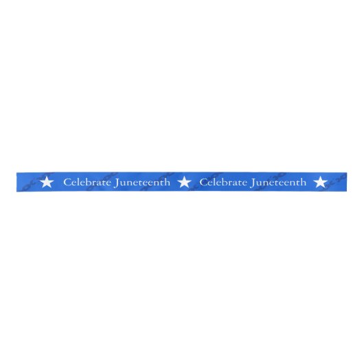 Celebrate Juneteenth Broken Chains Blue Satinband (Vorderseite)