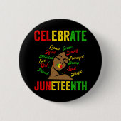 Celebrate Juneteenth Button (Vorderseite)