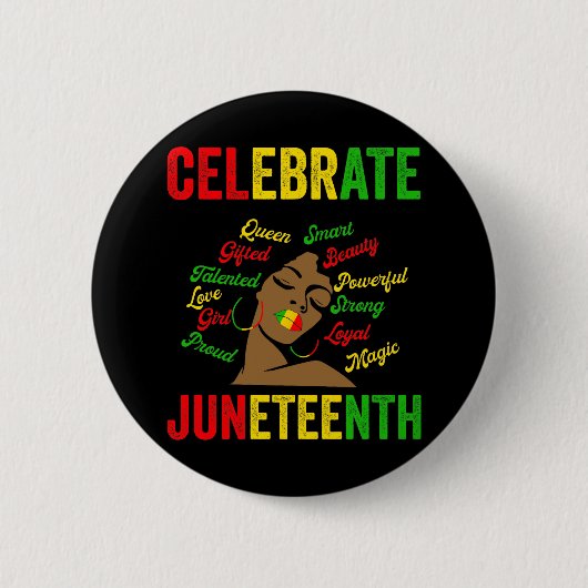 Celebrate Juneteenth Button (Vorderseite)