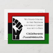 CELEBRATE JUNETEENTH Christliche Verse Postkarte (Vorne/Hinten)