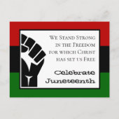 CELEBRATE JUNETEENTH Christliche Verse Postkarte (Vorderseite)