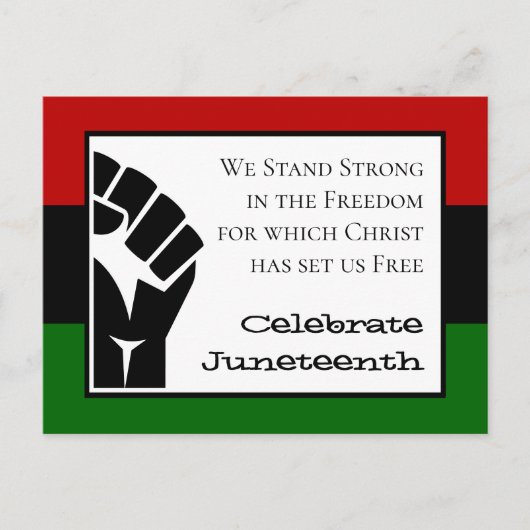 CELEBRATE JUNETEENTH Christliche Verse Postkarte (Vorderseite)